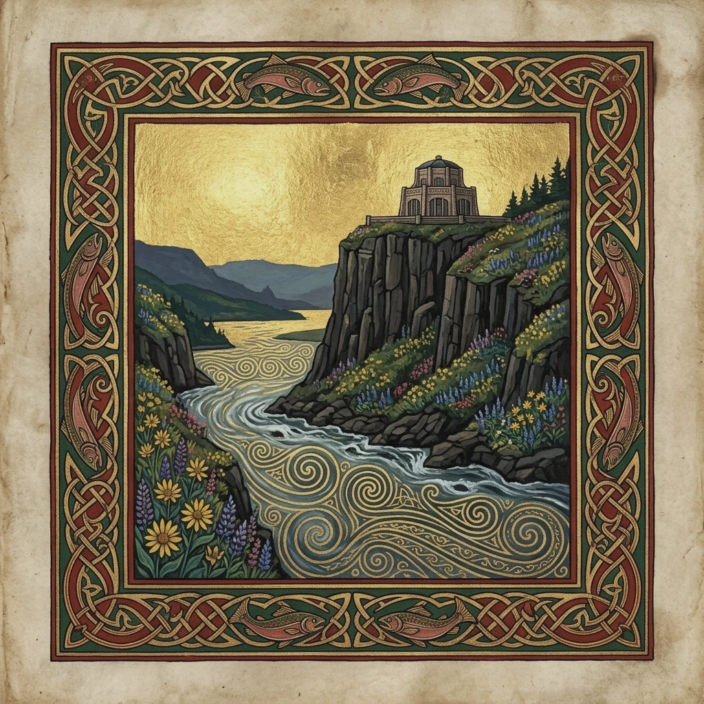 Crown Point Vista House overlooking Columbia River Gorge