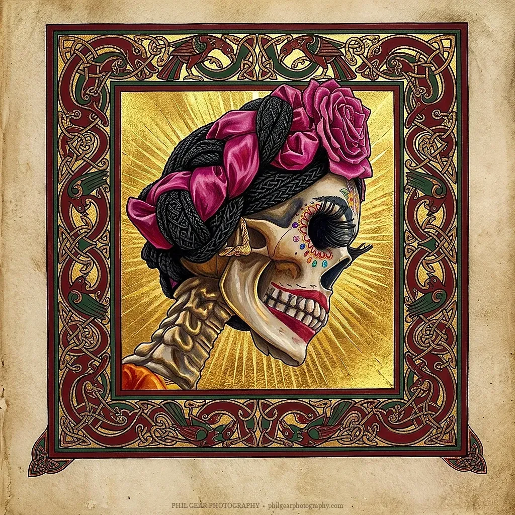 Día de los Muertos — La Catrina with Rose Crown