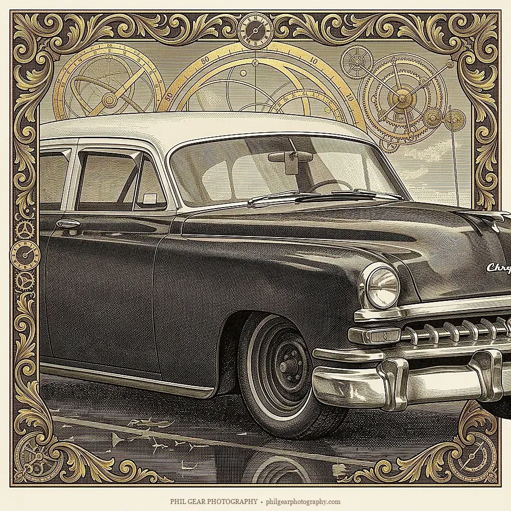 1953 Chrysler Windsor De Luxe — Chrome Intaglio